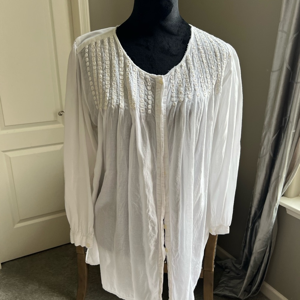 White Button Down Shirt for Women